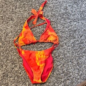 Target Kids Bikini in Fiery Red and Orange